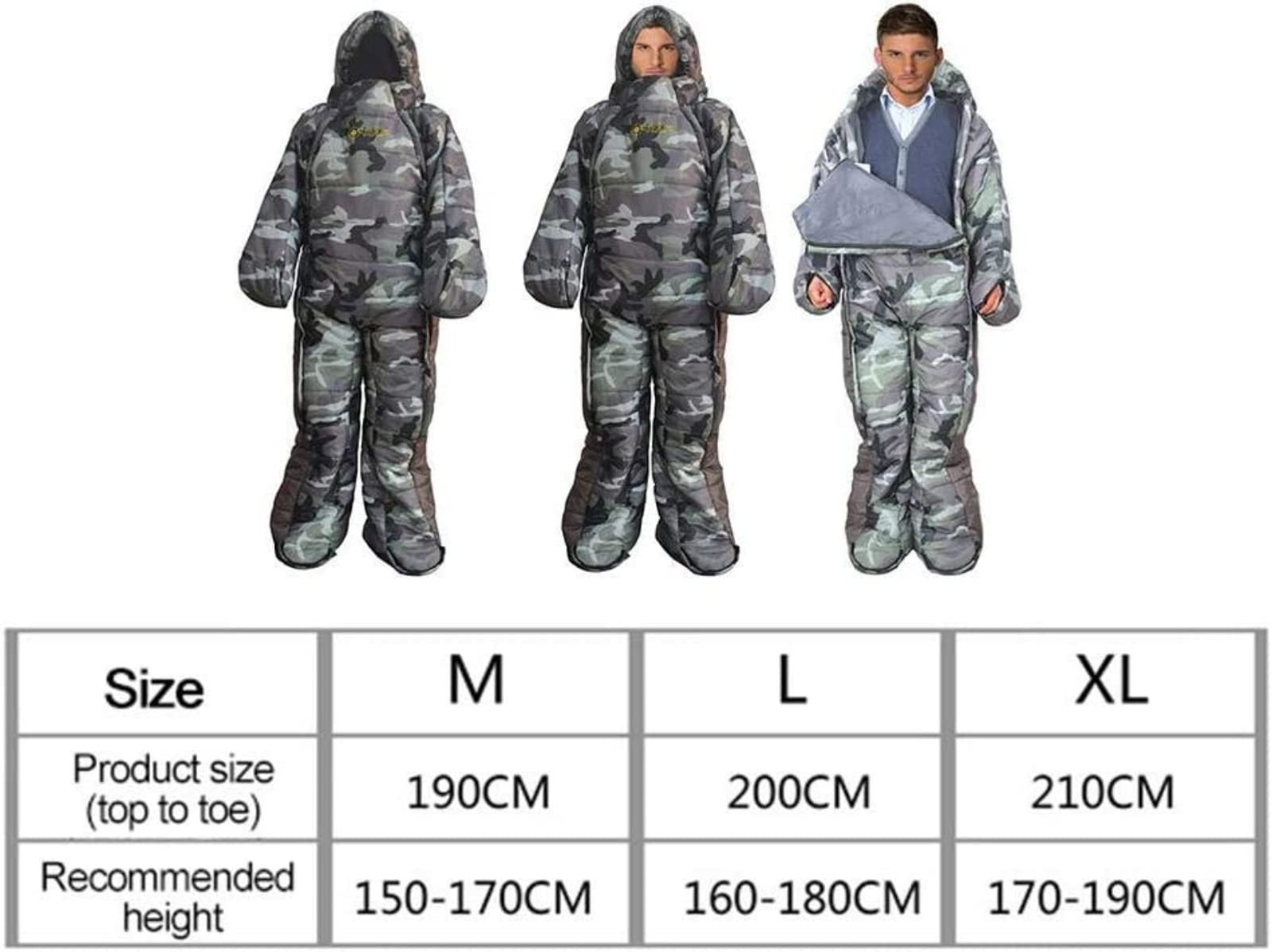 Amazon.co.jp: 人型寝袋 動ける寝袋 寝袋 洗える 人型シュラフ 着る